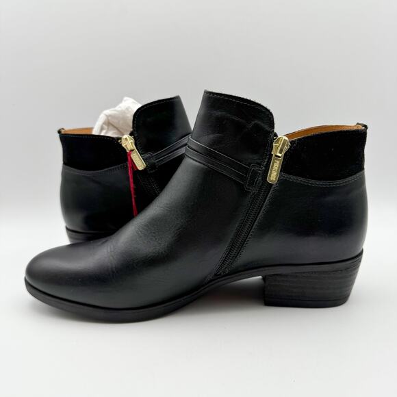 Pikolinos Womens Daroca Ankle Booties EU 39 US 8.5 Black Leather NIB - Picture 8 of 13